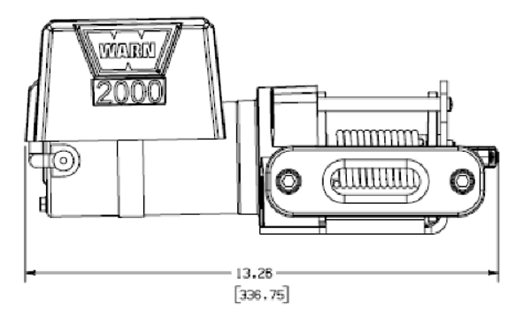 Warn kerruspil 2000lbs 12V
