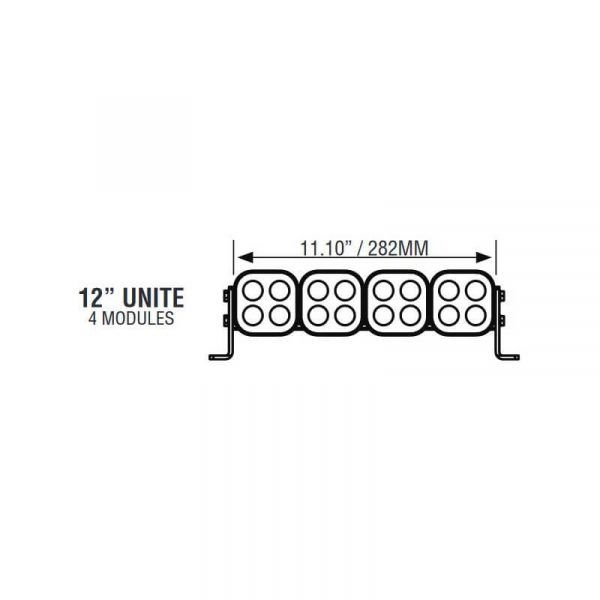 VISION X UNITE BAR 12" STRAIGHT RAIL