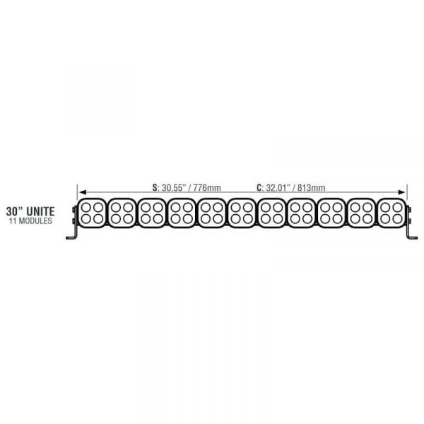 VISION X UNITE BAR 30" CURVED RAIL
