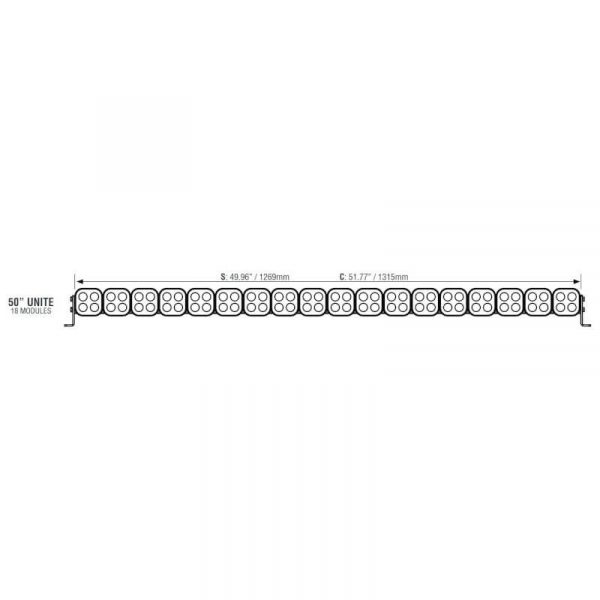 VISION X UNITE BAR 50" CURVED RAIL