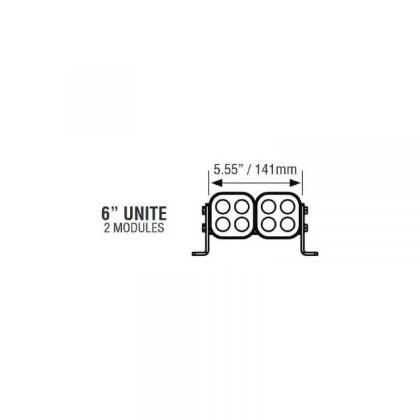 VISION X UNITE BAR 6" STRAIGHT RAIL