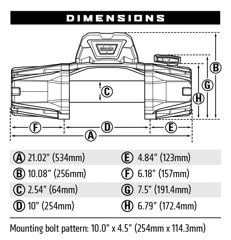 Warn VR EVO dráttarspil 12V